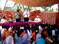 Pastor Simon preaching in India